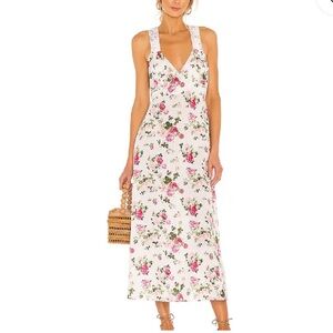 LoveShackFancy Sabina Slip Dress in Ballet Blush